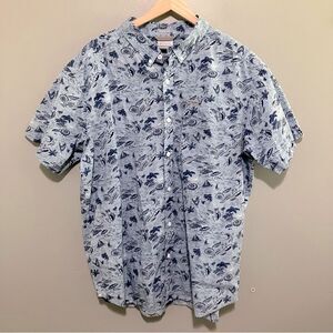 Columbia Hawaiian Shirt Men's XL Rapid Rivers Short Sleeve Shirt